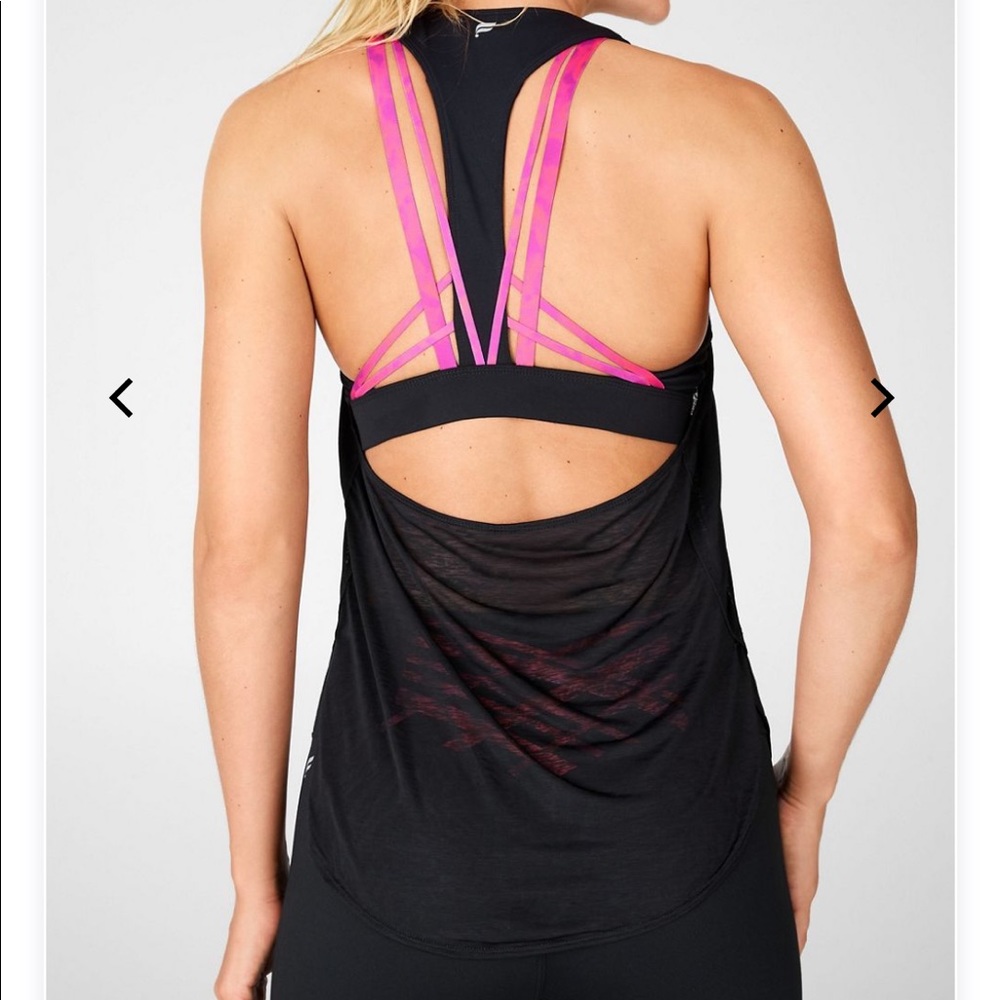 NWT Fabletics Kessler Black / Pink Tie-Dye
